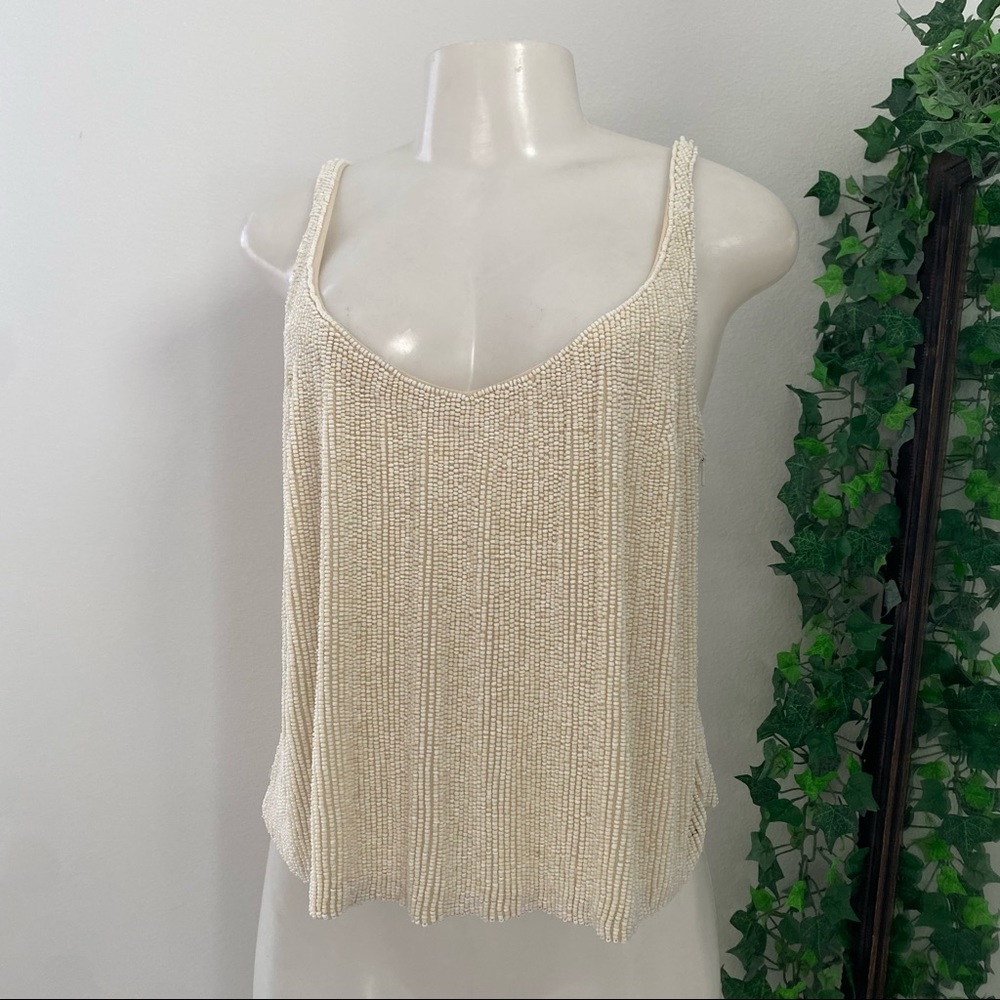 Rena Lange Heavily Beaded Boho Tank Top 10